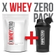 Proteine fără zahăr, fără aspartam, fără lactoză și fără gluten X Whey ZERO + Shaker XWZ 600ml - PROMO PACK
