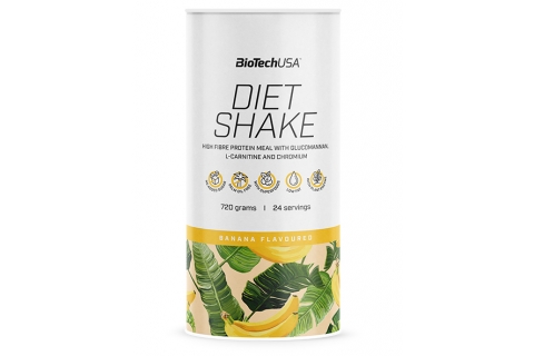 Diet Shake - proteine dietetice din zer, cu fibre, calciu, crom, l-carnitină, extracte naturale și bromelaină