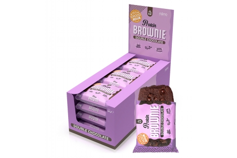 Protein Brownie - gustare energizantă cu proteine, umplută cu ciocolată