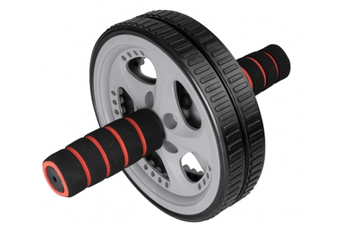 Roată fitness dublă, pentru abdomen, Power AB Wheel PS-4006